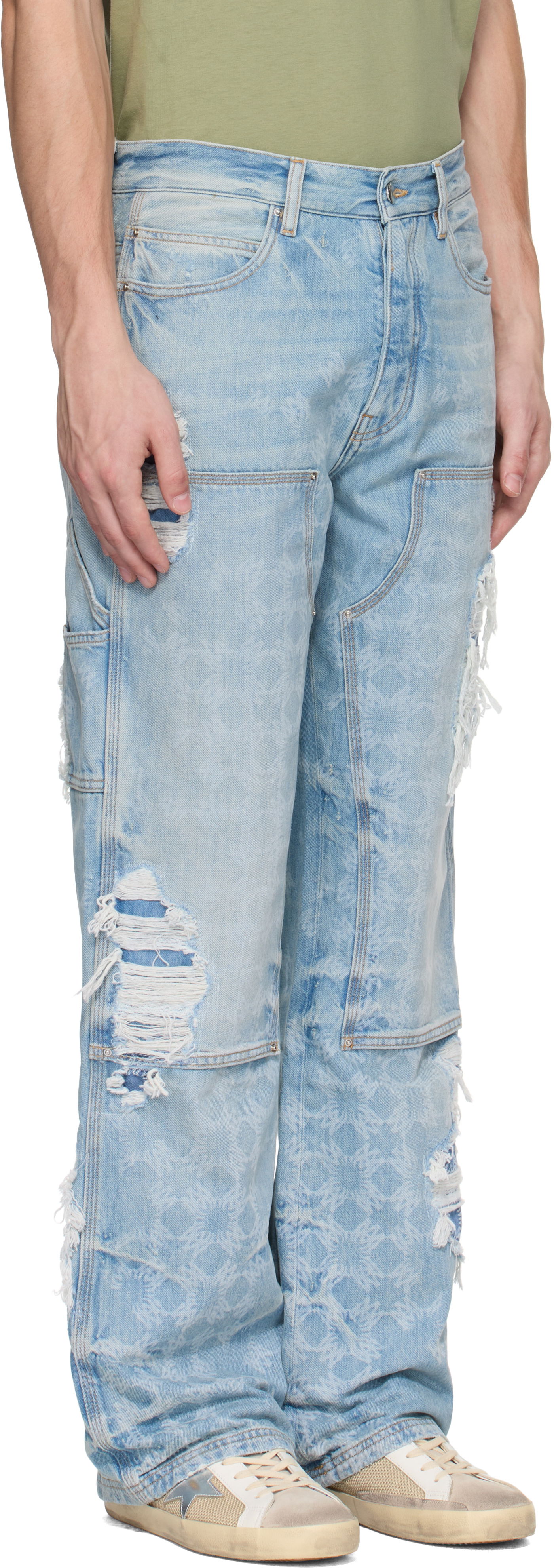 Дънки AMIRI AMIRI Repair Carpenter Jeans Синьо | AMDNGH1094, 1