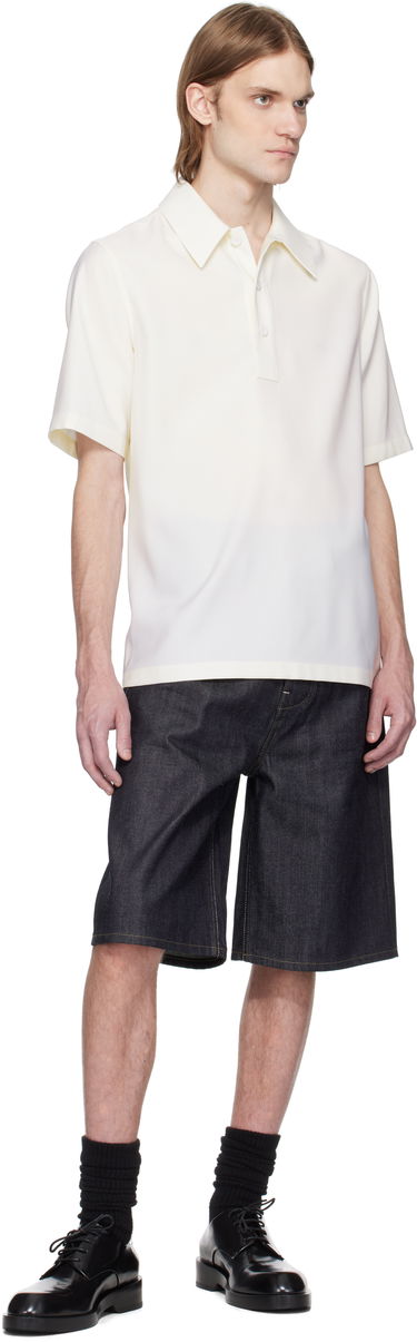 Поло тениска Jil Sander Jil Sander Virgin Wool Polo Бяло | J21DL0223_J40224, 3