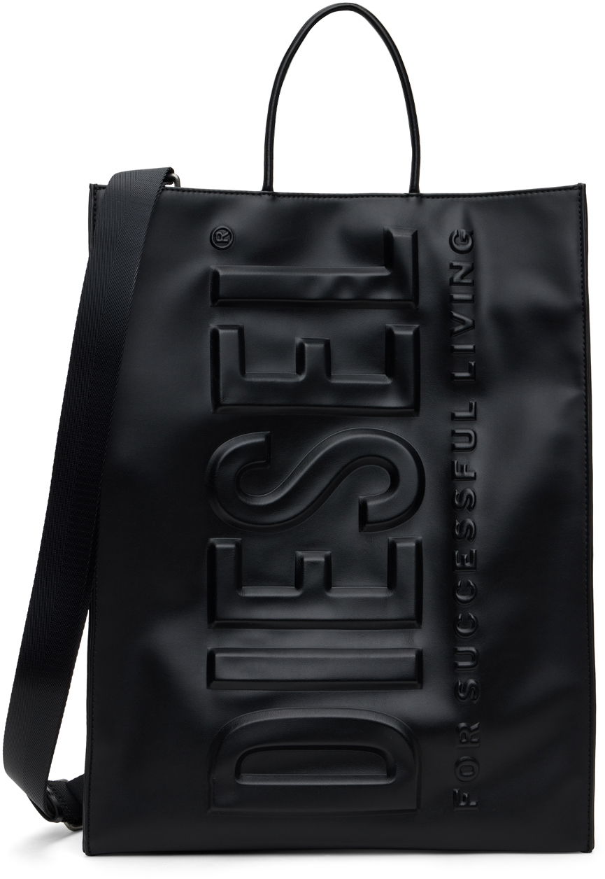 Голяма пазарска чанта Diesel Large DSL 3D Tote Черно | X09927-P5184-T8013, 0