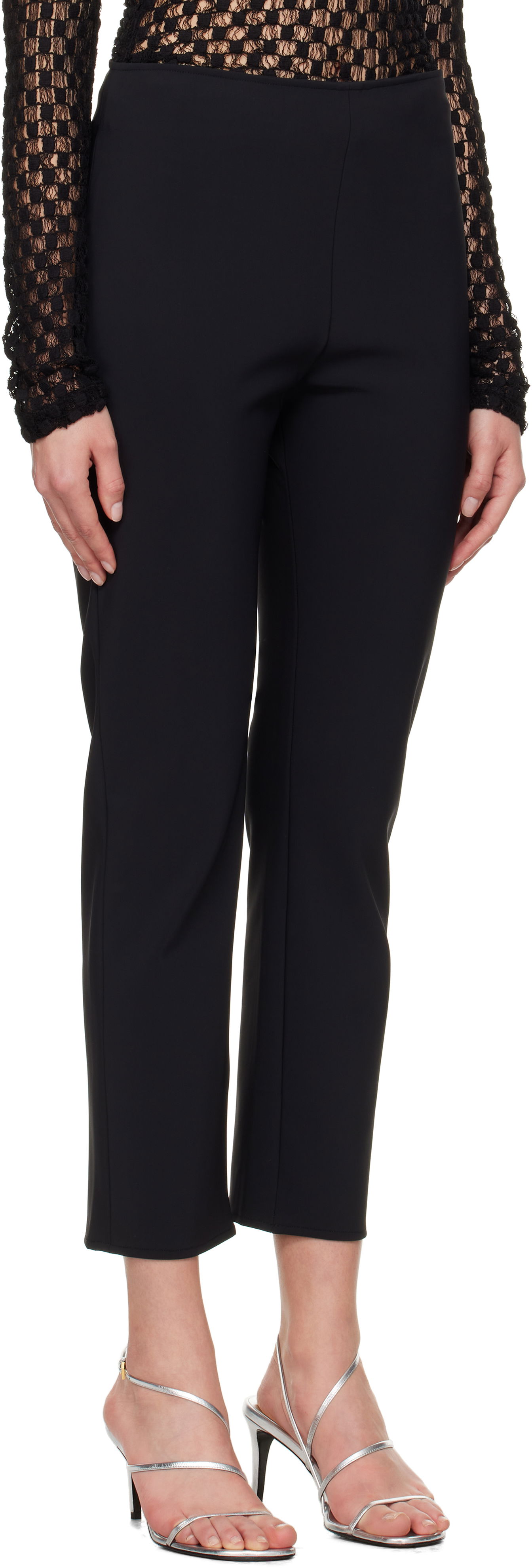 Панталони Róhe Róhe Cigarette Scuba Trousers Черно | 414-30-166, 1