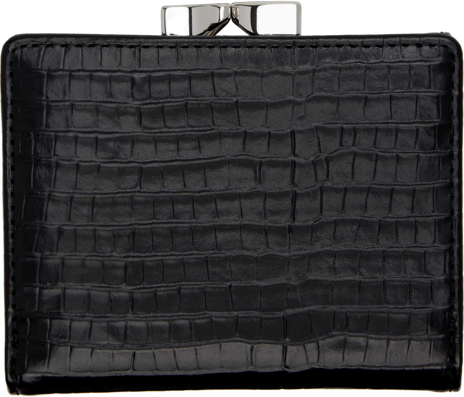 Портфейл Vivienne Westwood Vivienne Westwood Small Croc-Embossed Frame Wallet Черно | 5115002NW-L00C0-, 1