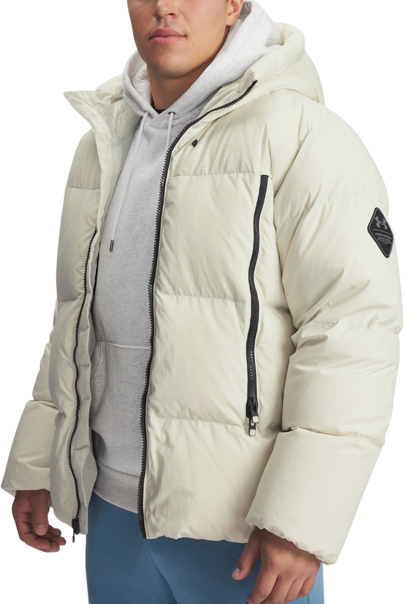 Пухо яке Under Armour Limitless Down Hooded Puffer Jacket Бежово | 1384641-110