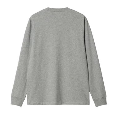 Суитчър Carhartt WIP L/S Base T-Shirt "Grey Heather / Black" Сиво | I026265_00K_XX, 2