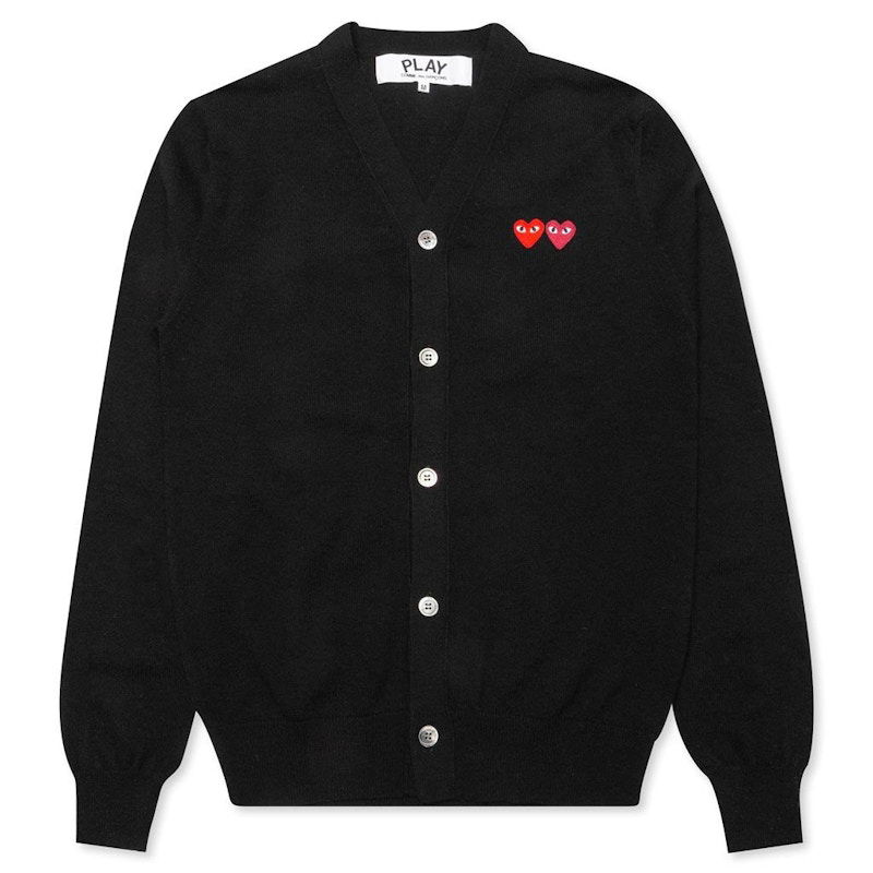 Пуловер Comme des Garçons Play Double Heart Cardigan Черно | AZ-N058-051-1, 0
