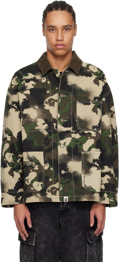 A Bathing Ape Map Camo Work Jacket, 0