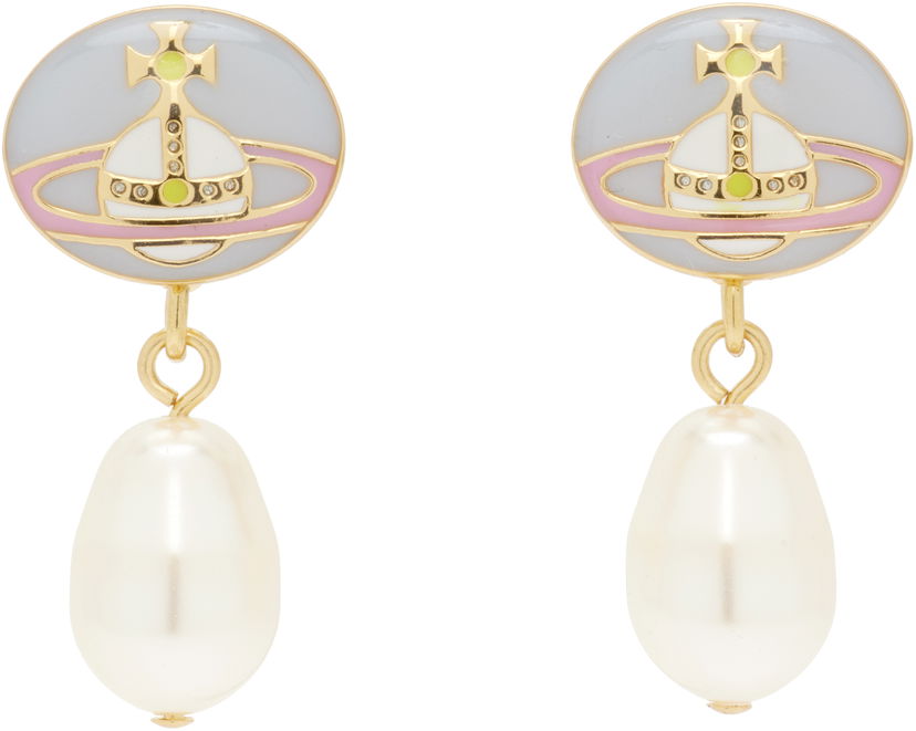 Обеци Vivienne Westwood Vivienne Westwood Loelia Orb Pearl Drop Earrings Многоцветен | 62020143-02R919-