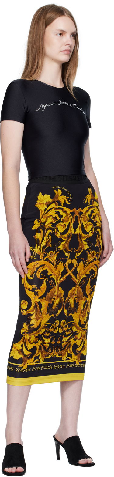 Тениска Versace Versace Jeans Couture Logo T-Shirt Черно | E79HAH6A2_EN0008, 3
