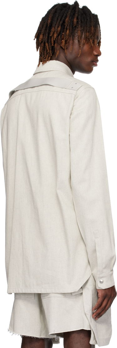 Риза Rick Owens Rick Owens Hollywood Denim Overshirt Бежово | RU01E5729 DRD, 2
