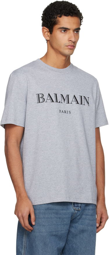 Тениска Balmain Balmain Paris Print Short-Sleeve T-Shirt Сиво | FH2EG000BD33, 1