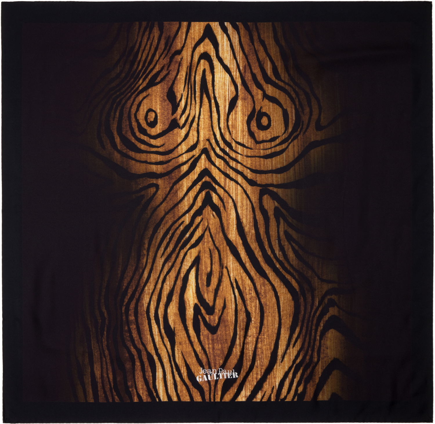 Шал Jean Paul Gaultier Jean Paul Gaultier 'The Wood' Silk Scarf Черно | 25/03-U-AC025-W033-0060, 1