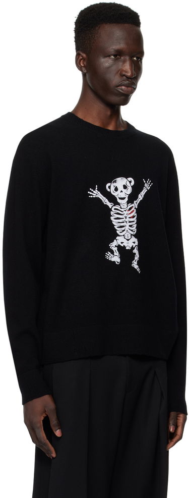 Пуловер We11done We11done Teddy Skeleton Sweater Черно | WD-KT1-24-629-U-BK, 1