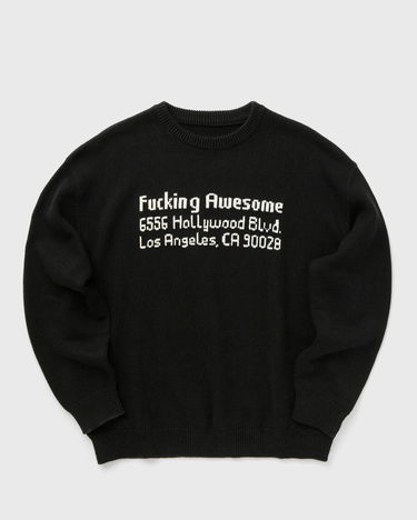 Пуловер Fucking Awesome FA Hollywood Crewneck Sweater Черно | PN20020-BLACK, 0