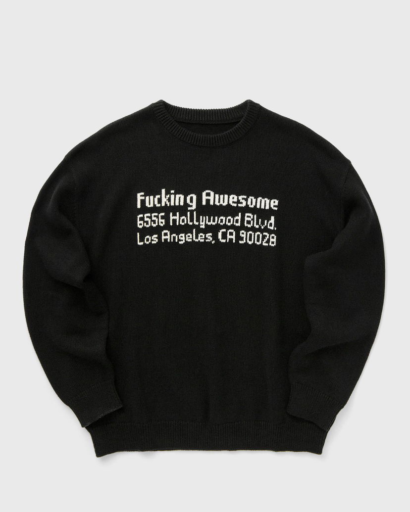 Пуловер Fucking Awesome FA Hollywood Crewneck Sweater Черно | PN20020-BLACK