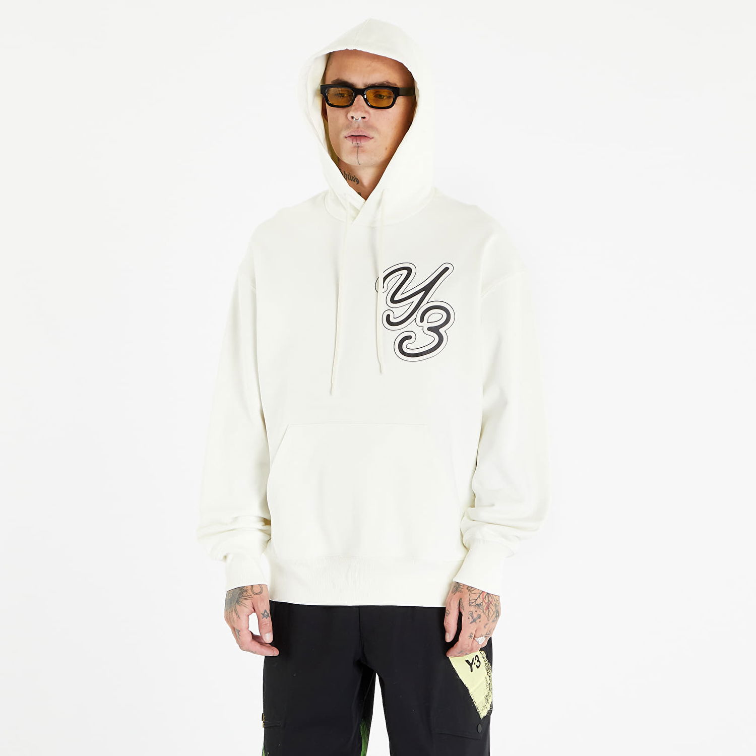 Суитчър Y-3 Graphic Logo Hoodie UNISEX Off White Бяло | IT7524, 0