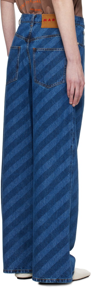 Дънки Marni Marni Wide Leg Diagonal Stripe Jeans Синьо | PAJD0432A0 USCX36, 2