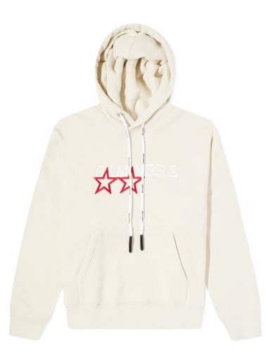 Суитчър Palm Angels Racing Star Logo Popover Hoodie Бежово | PMBB058F21FLE0080501