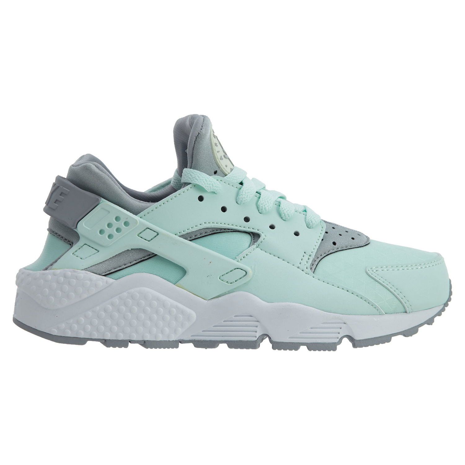 Кецове и обувки Nike Air Huarache Run Igloo Wolf Grey-White (Women's) Синьо | 634835-303, 0