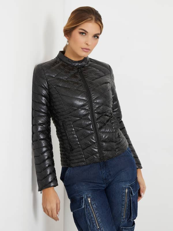 Пухо яке GUESS 4G Logo Puffer Черно | W4RL02WFWM0, 0