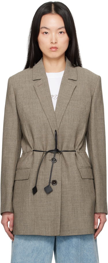 Яке LANVIN Lanvin Belted Wool Blazer Кафяво | RW-JA0021-6040-P25, 0