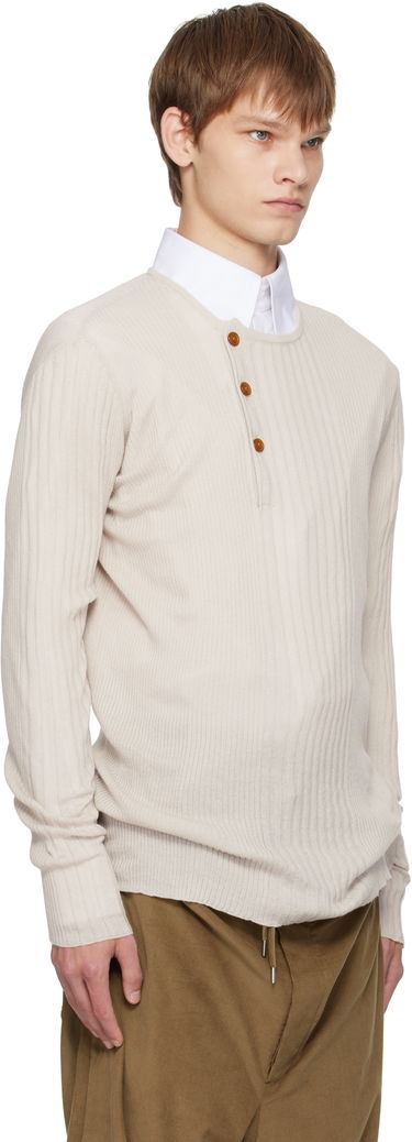 Пуловер Vivienne Westwood Vivienne Westwood Tegan Henley Knit Top Бежово | 2701002N-Y003M-, 1