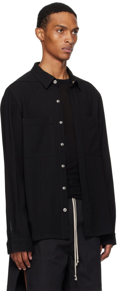 Риза Rick Owens Rick Owens Concordians Outer Shirt Черно | RU02E1235 WA, 1