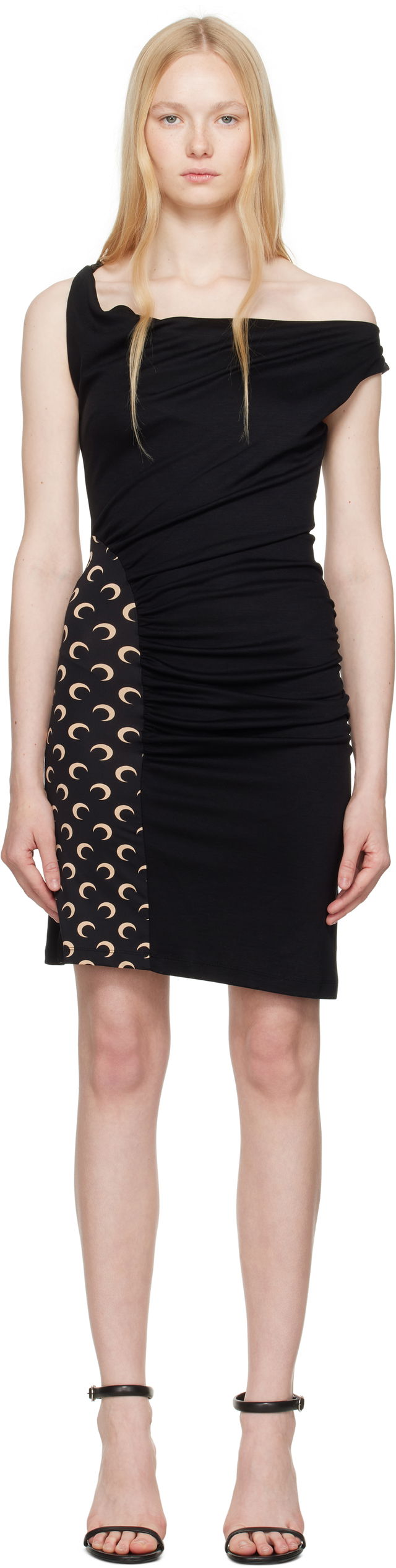 Marine Serre Draped Jersey Minidress