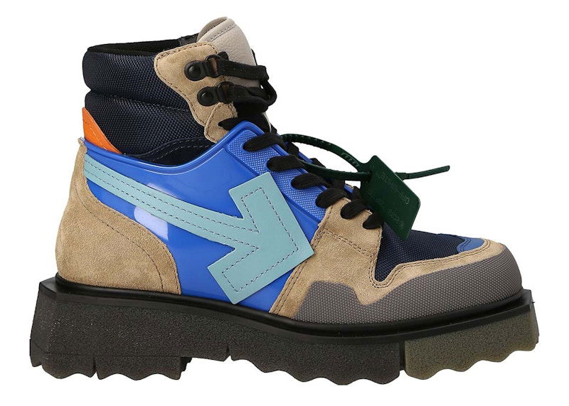 Кецове и обувки Off-White Hiking Sponge Ankle Boots Army Green Turquoise Тюркоазено | OMIA228F22LEA0014363, 0