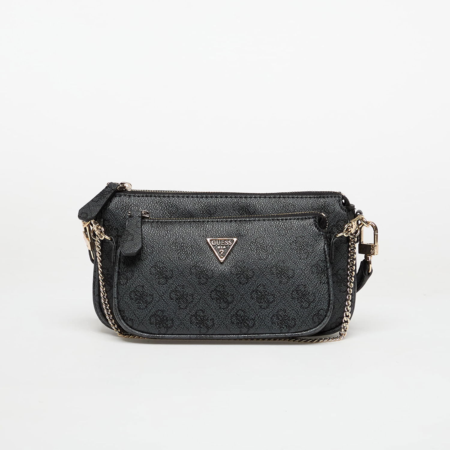 Чанта през рамо GUESS Noelle II Double Pouch Crossbody Bag Черно | HWBG9672710-CLO, 0