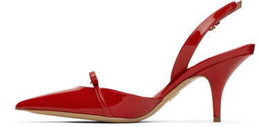 Кецове и обувки FERRAGAMO Ferragamo Gylla Mini Bow Slingback Pump Heels Червено | 781108, 2