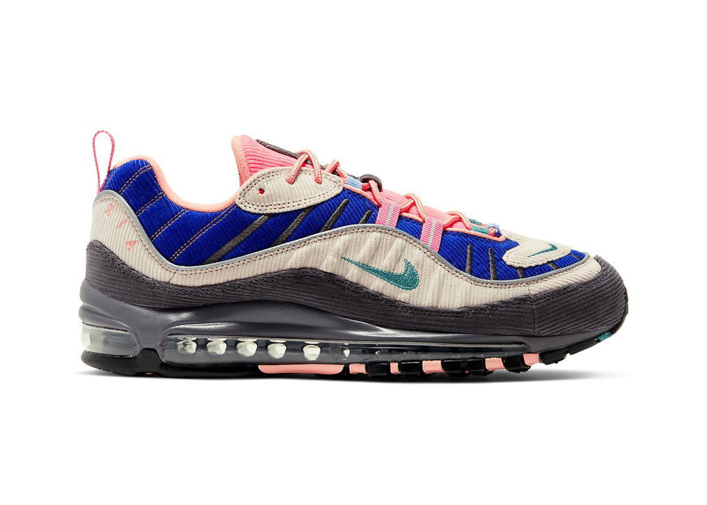 Кецове и обувки Nike Air Max 98 Corduroy Desert Sand Черно | CQ7513-044, 0