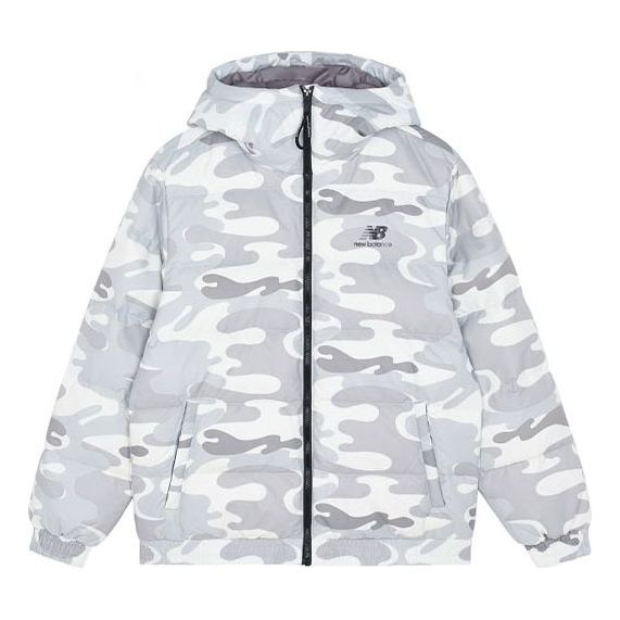 Пухо яке New Balance Sport Printed Logo Puffer Jacket Бяло | AMJ13335-WM