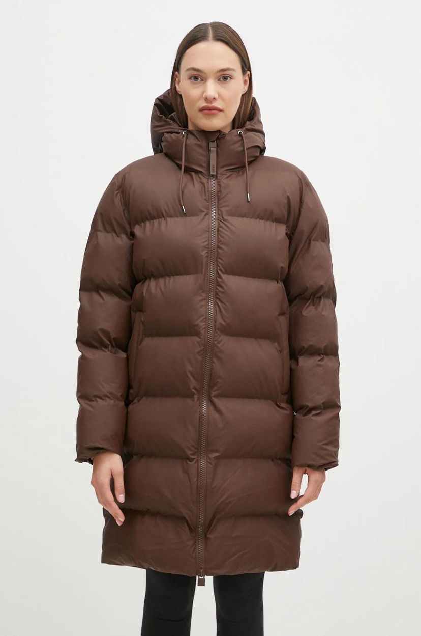 Пухо яке Rains Longer Puffer Jacket Кафяво | 15130.23