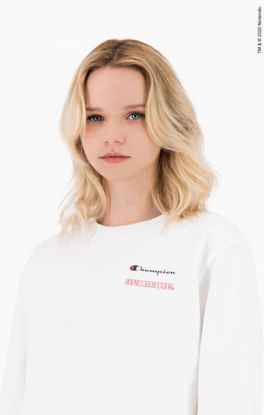 Тениска Champion Crewneck Sweatshirt XL Бяло | 114712-WW001, 4
