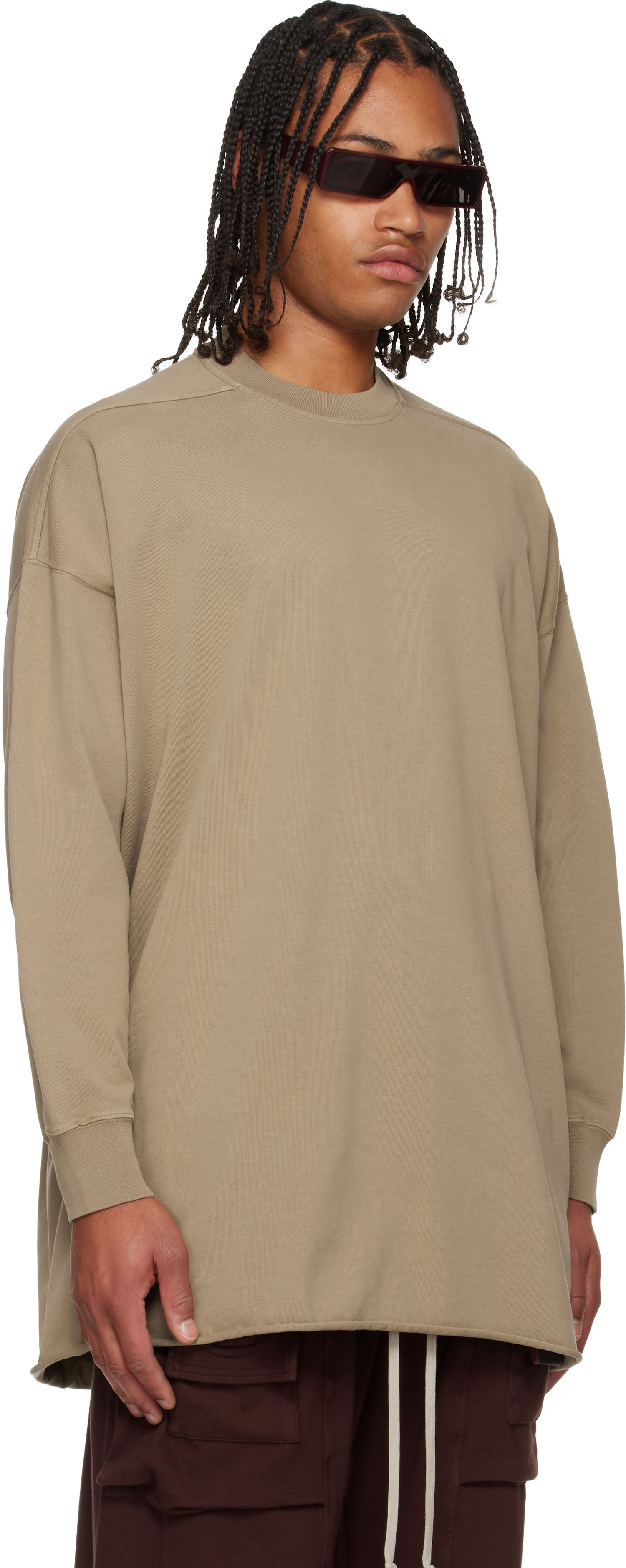Суитчър Rick Owens DRKSHDW Concordians Tommy LS Sweatshirt Бежово | DU02E7292 RIGP, 1