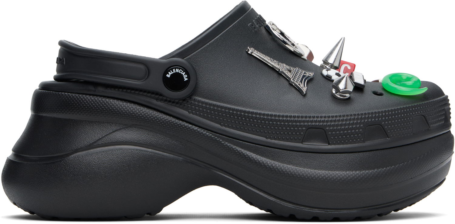 Облекло Balenciaga Balenciaga Crocs Edition Jibbitz Mules Черно | 720857W0FOY, 0