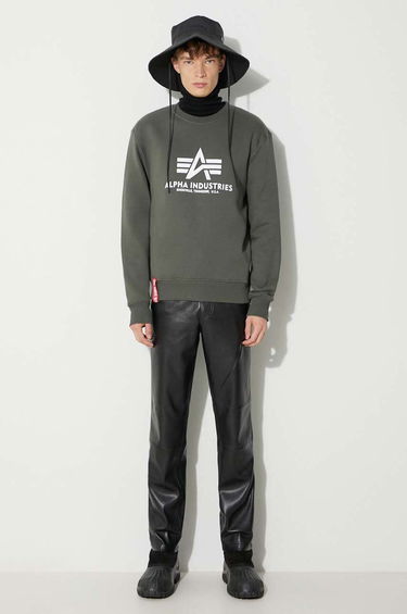 Пуловер Alpha Industries Sweater With Print Зелено | 178302.142, 1