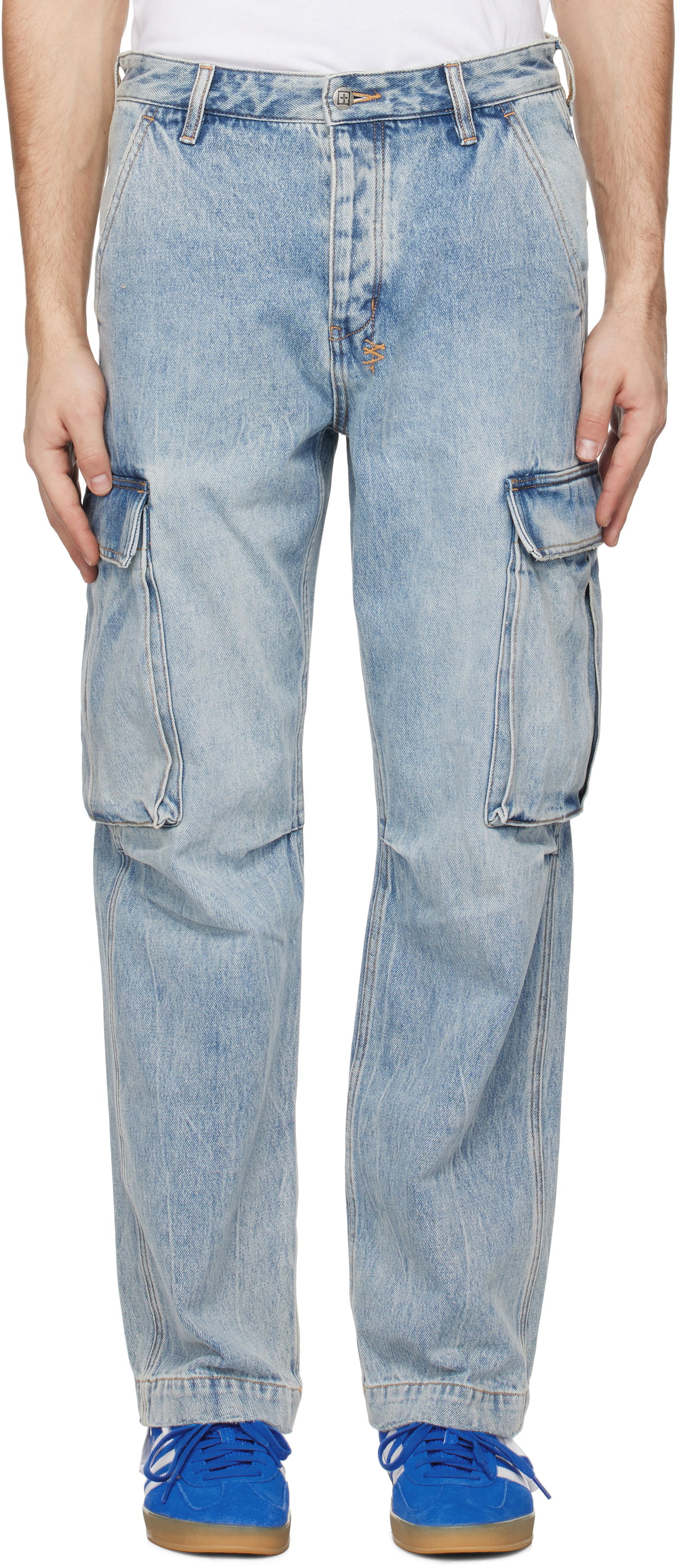 Карго панталони Ksubi Ksubi Riot Rekon Denim Cargo Pants Синьо | MPS25PA008, 0