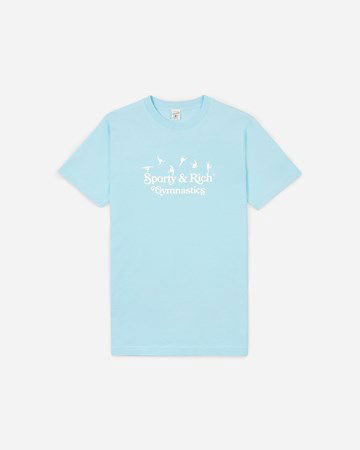 Тениска Sporty & Rich Gymnastics T-Shirt Синьо | TS487BB, 0