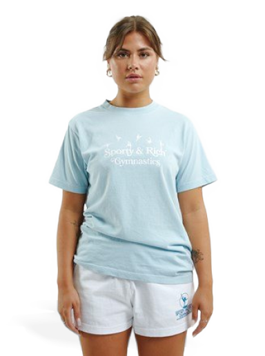 Тениска Sporty & Rich Gymnastics T-Shirt Синьо | TS487BB