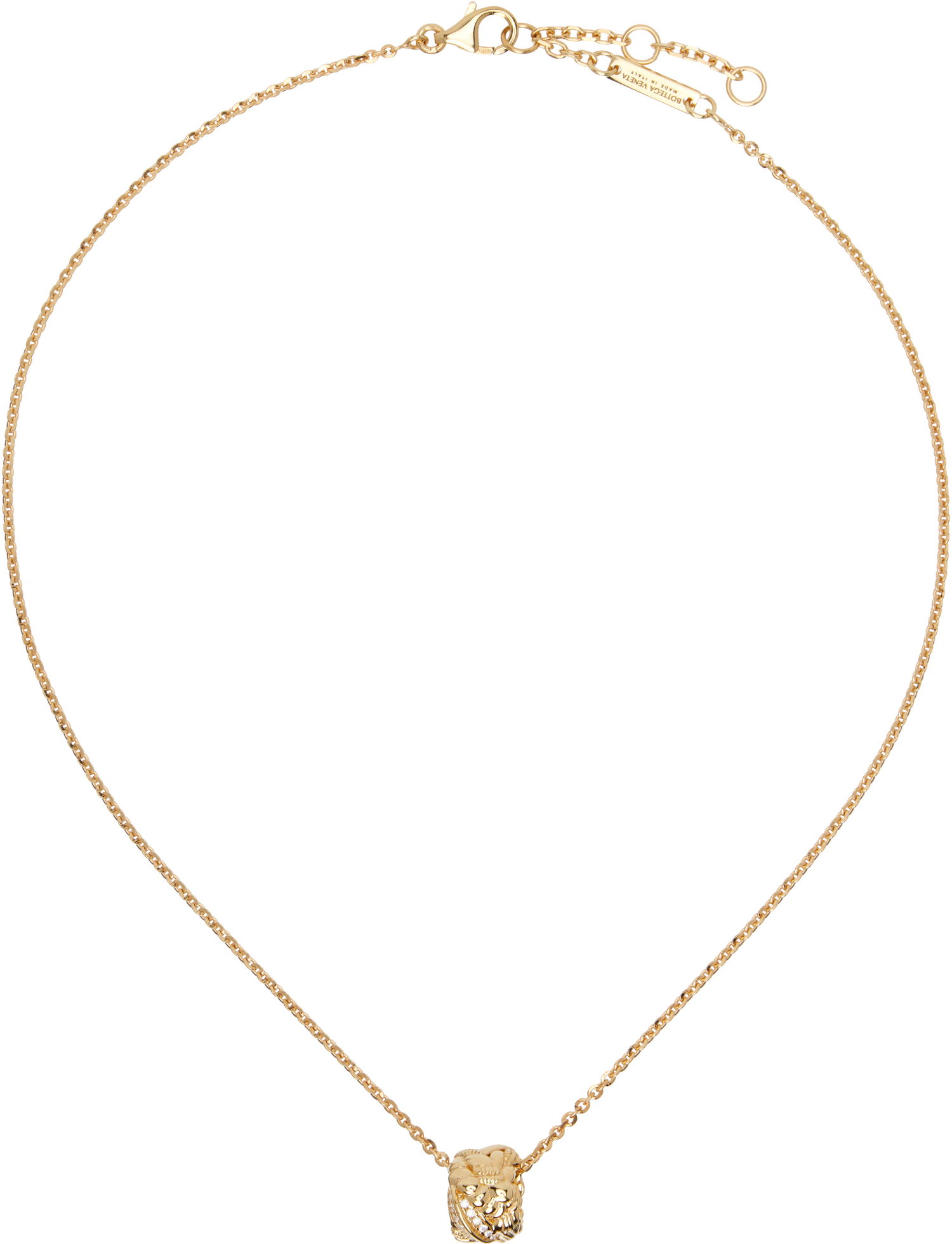 Колие Bottega Veneta Bottega Veneta Intreccio Gold-Tone Pendant Necklace Жълто | 838173 VBOB6, 0