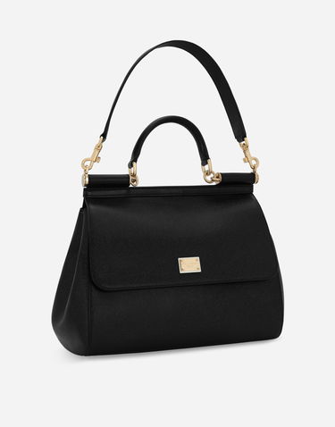 Дамска чанта Dolce & Gabbana Black Leather Handbag Черно | BB6015A100180999, 2