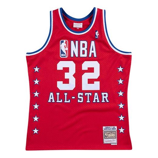 Потник Mitchell & Ness Mitchell & Ness Magic Johnson All-Star Game 1988 Swingman Jersey Червено | SMJYCP19048-ASWRED188EJH, 0