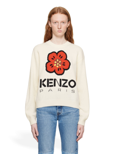 Пуловер KENZO Paris Boke Flower Бяло | FD62PU4303LD