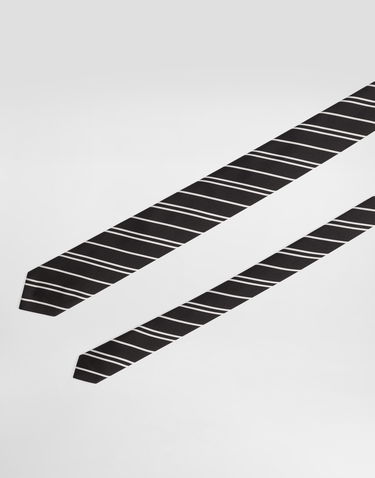 Аксесоари Dolce & Gabbana Dolce & Gabbana Jacquard Tie with Diagonal Stripes Черно | GT149EG0JRYN0004, 2