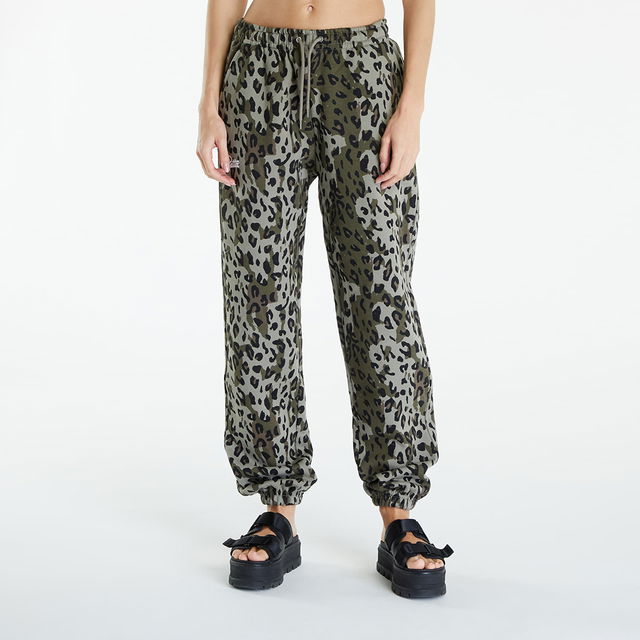 Femme Leopard Jogging Pants Dusty Olive