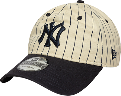 Шапка с козирка New Era MLB New York Yankees League Essential 9Twenty Adjustable Pinstripe Baseball Cap Бежово | 60691238-410, 0