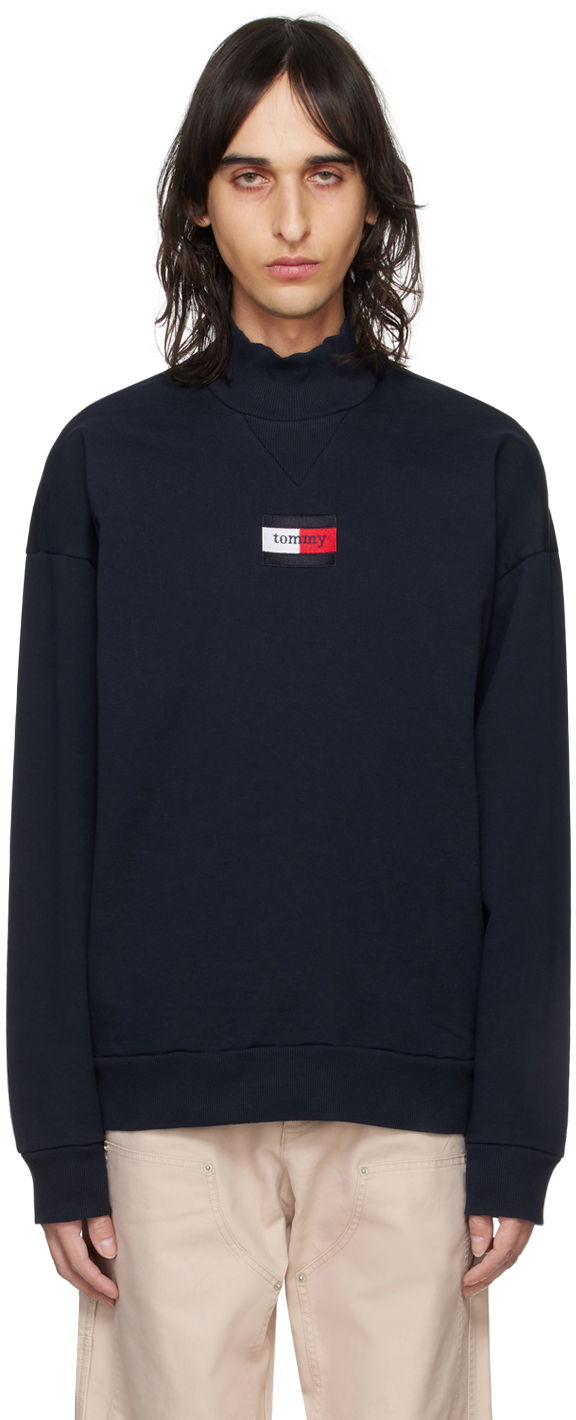 Суитчър Tommy Hilfiger Tommy Jeans Navy Embroidered Turtleneck Черно | DM17307 DW5, 0