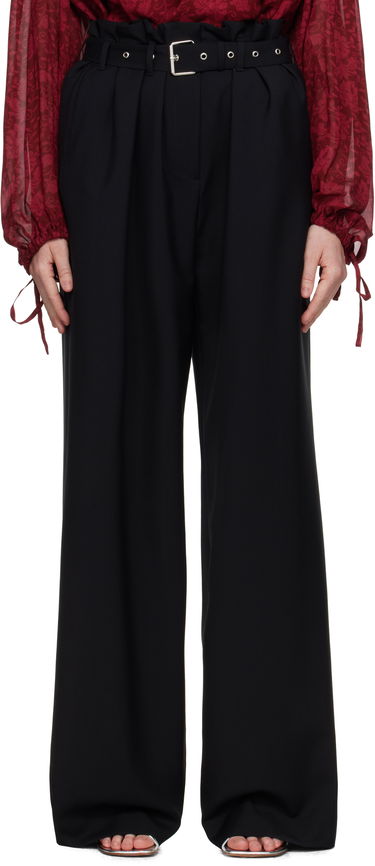 Панталони Dries Van Noten Dries Van Noten Wool Belted Trousers Черно | 251-010926-1381, 0