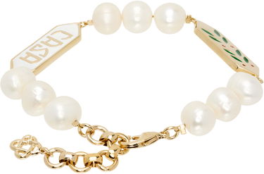 Гривна Casablanca Laurel Pearl Gold-Plated Bracelet Бяло | APF25-JW-091-01, 3