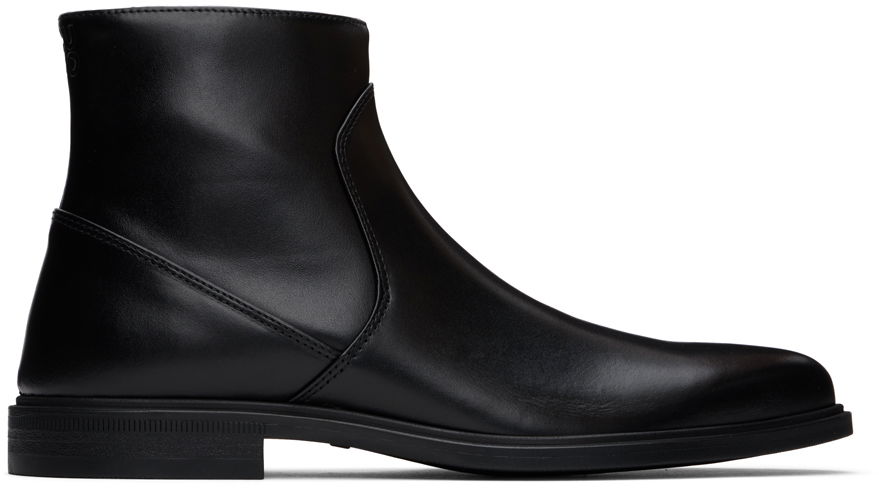 Кецове и обувки BOSS Leather Chelsea Boots Черно | 50528808, 0